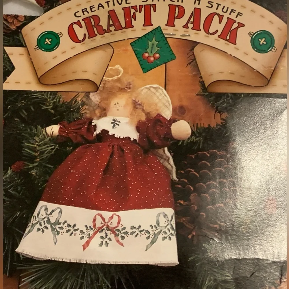 🎄NEW VTG Daisy Kingdom Angel Garland Dolls Kit